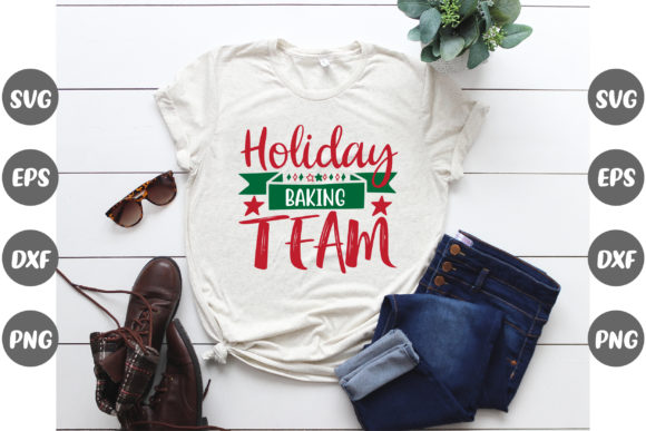 Christmas Design, Holiday Baking Team Graphics for T-Shirt Designs